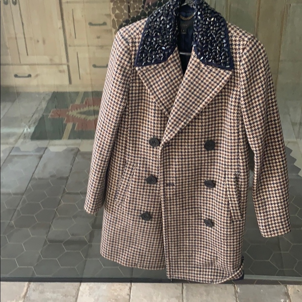 J crew pea coat hard to find. Jeweled collar